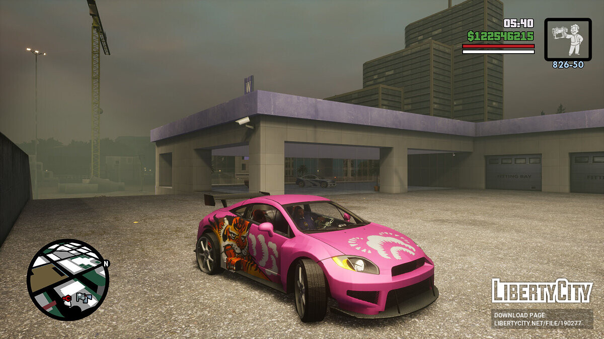 Скачать Mitsubishi Eclipse из Need For Speed Most Wanted 2005 для GTA San  Andreas: The Definitive Edition