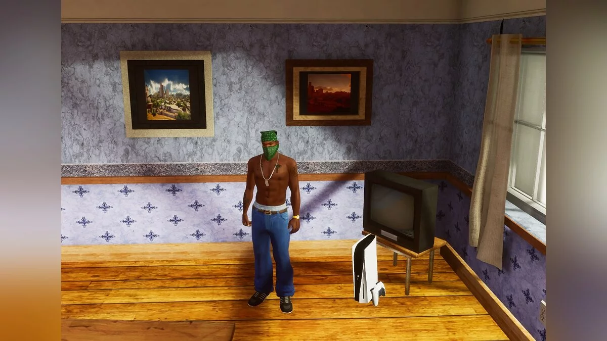 PS5 в доме CJ / GTA San Andreas: The Definitive Edition