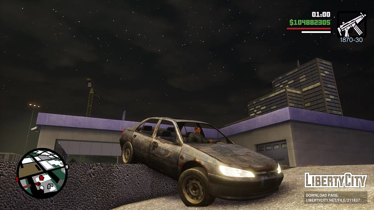 Peugeot 406 из фильма Taxi (OLD) / GTA San Andreas: The Definitive Edition