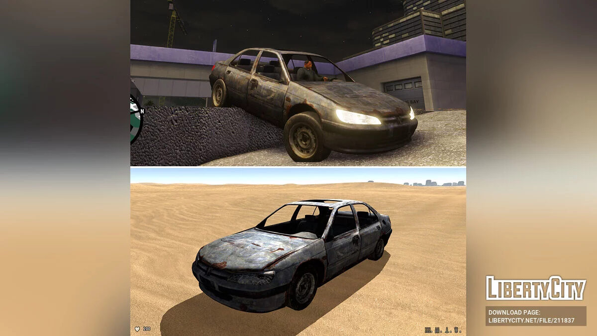 Peugeot 406 из фильма Taxi (OLD) / GTA San Andreas: The Definitive Edition