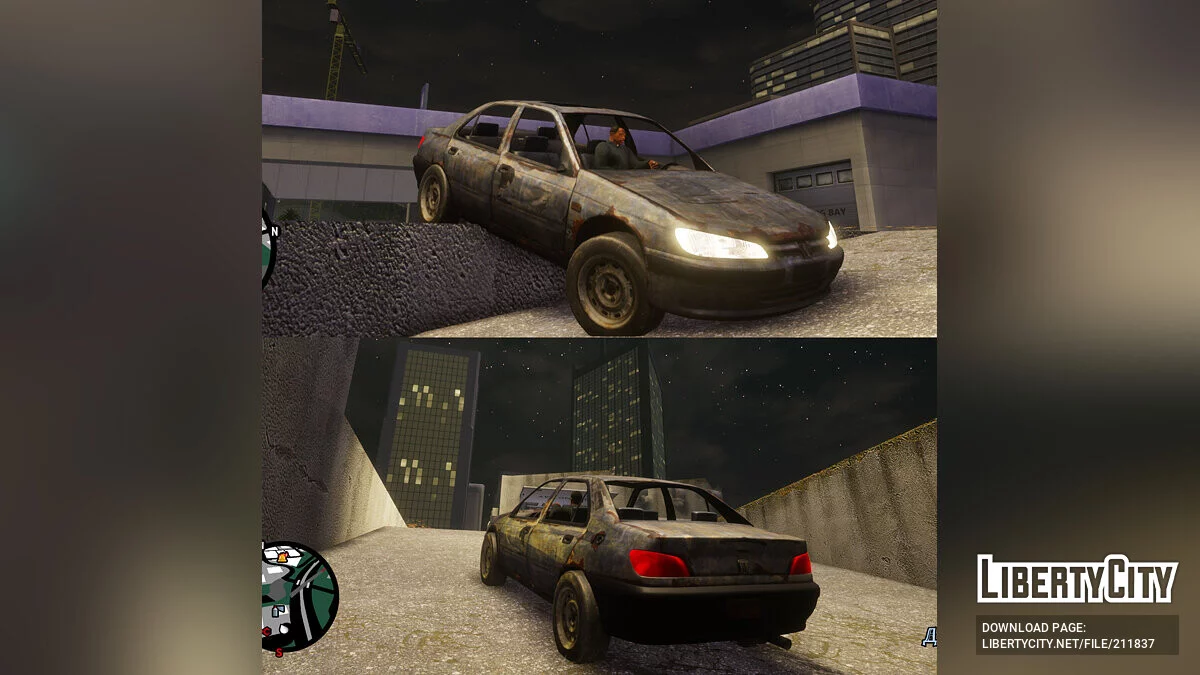 Peugeot 406 из фильма Taxi (OLD) / GTA San Andreas: The Definitive Edition