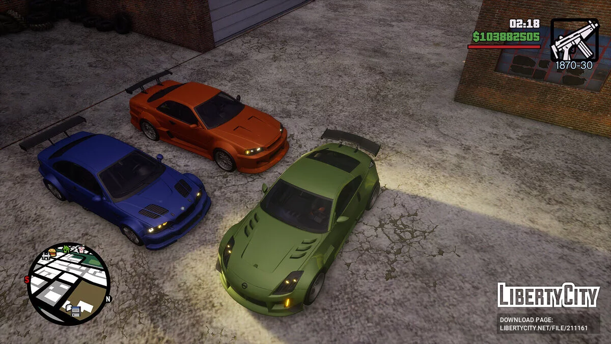 Три легендарные машины из NFS HEAT (OLD) / GTA San Andreas: The Definitive Edition