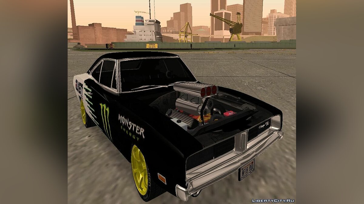 Скачать Dodge Charger 1969 Monster Energy для GTA San Andreas