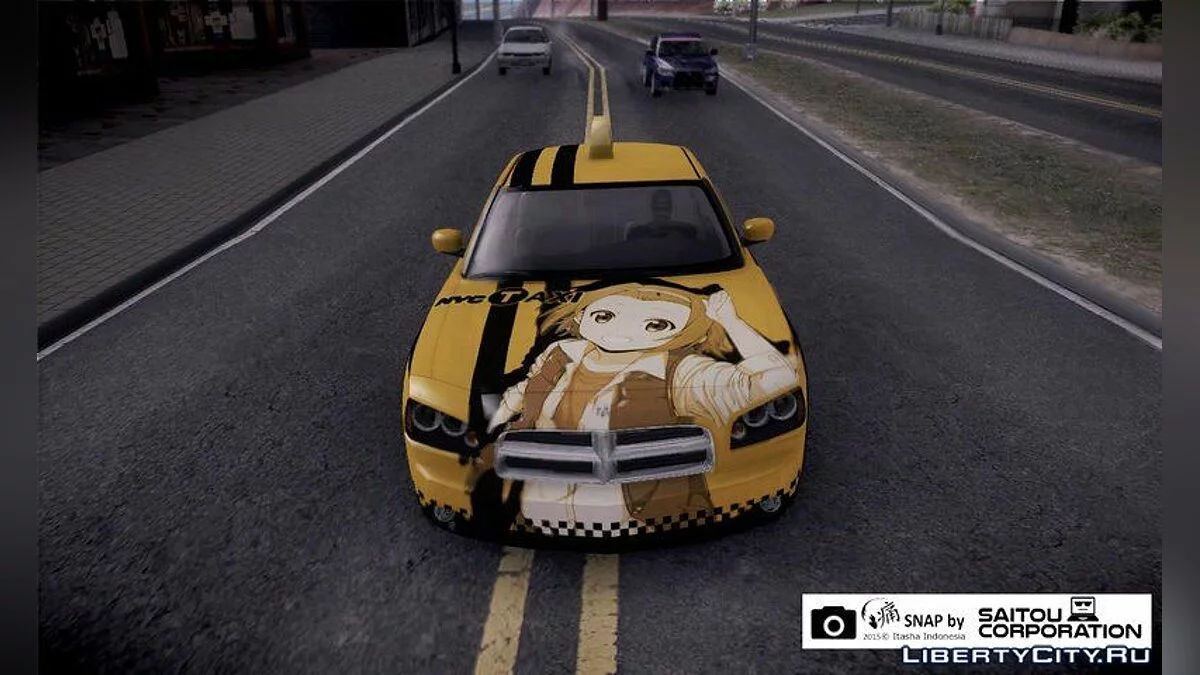 Dodge Charger STR8 Taxi w/ Itasha / GTA San Andreas