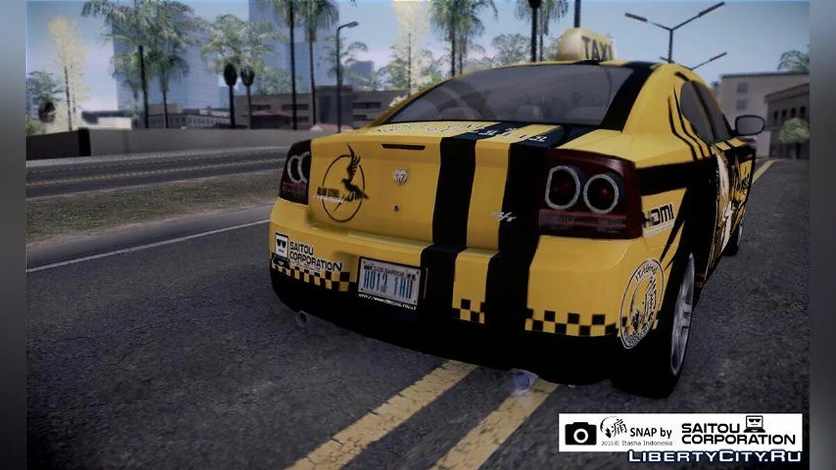 Dodge Charger STR8 Taxi w/ Itasha / GTA San Andreas