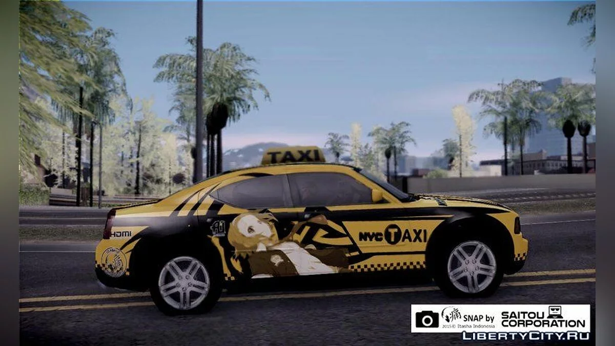 Dodge Charger STR8 Taxi w/ Itasha / GTA San Andreas