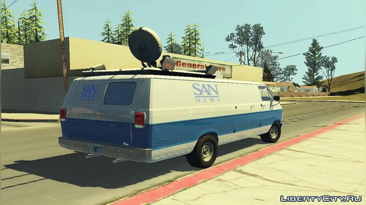 Dodge Ram Van 1989 - San News / GTA San Andreas