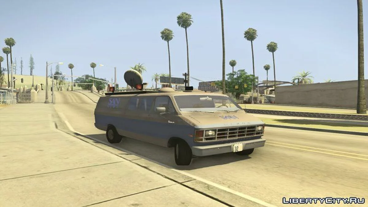 Dodge Ram Van 1989 - San News V2 / GTA San Andreas