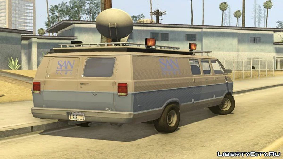 Dodge Ram Van 1989 - San News V2 / GTA San Andreas
