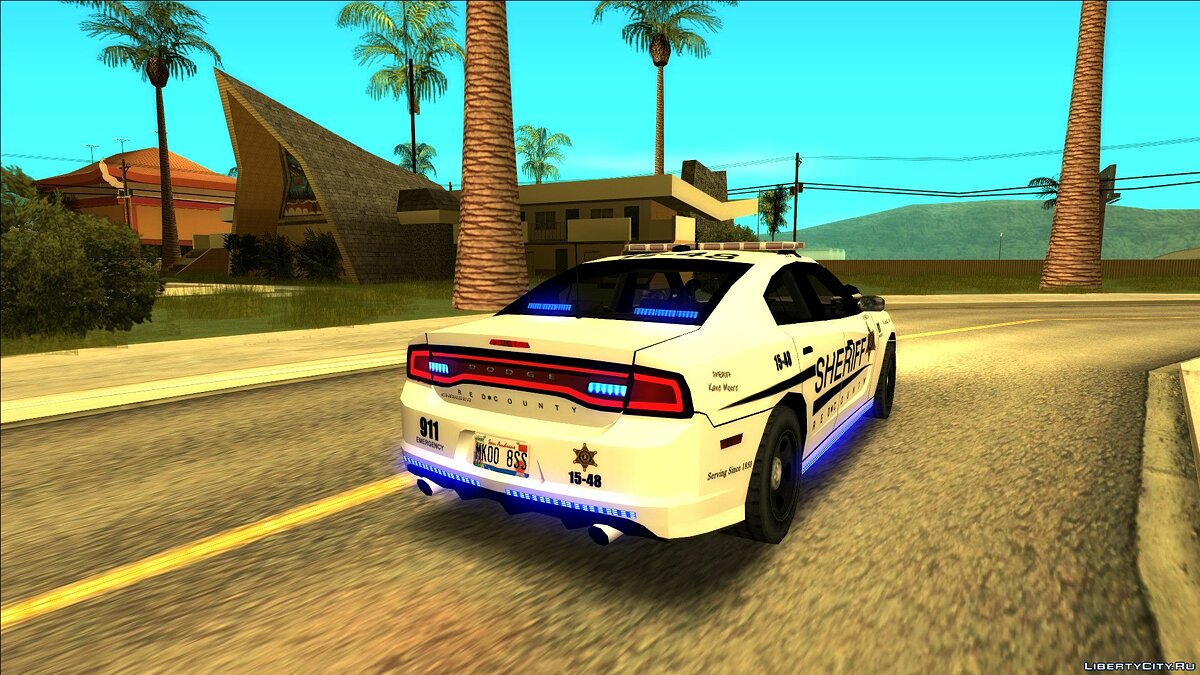 Скачать Dodge Charger Pursuit Sherif Department для GTA San Andreas