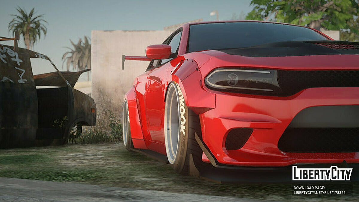 Скачать 2015 Dodge Charger Hellcat Rocket Bunny для Gta San Andreas 7598