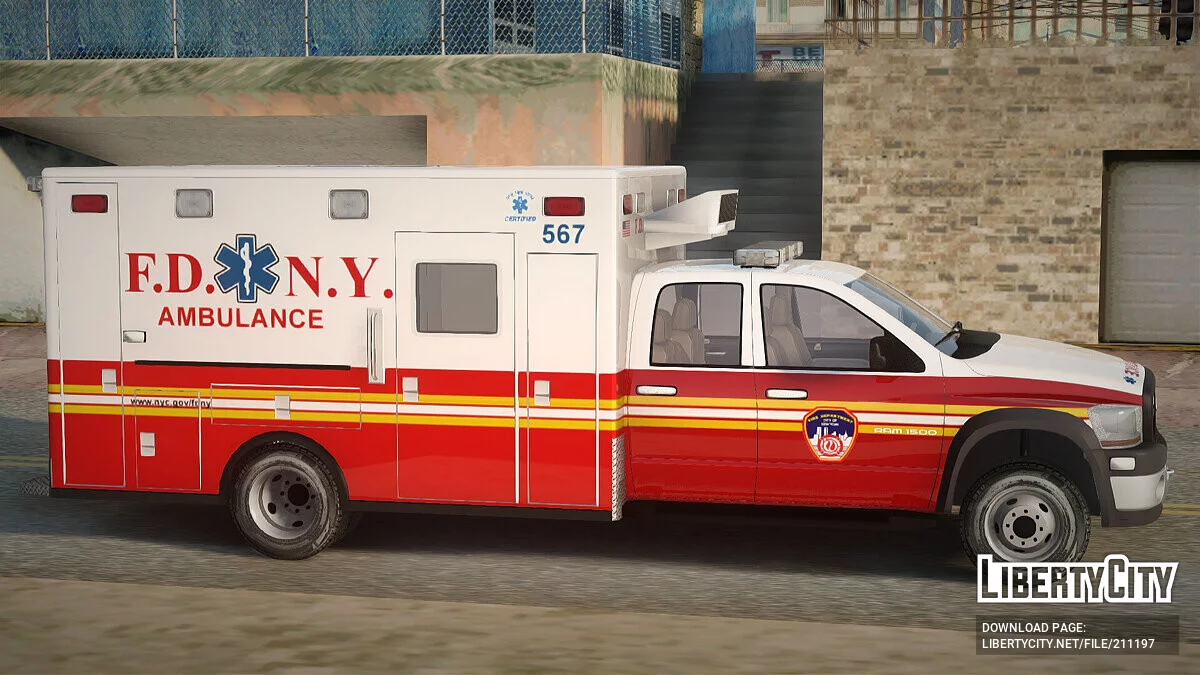 Dodge Ram Ambulance / GTA San Andreas