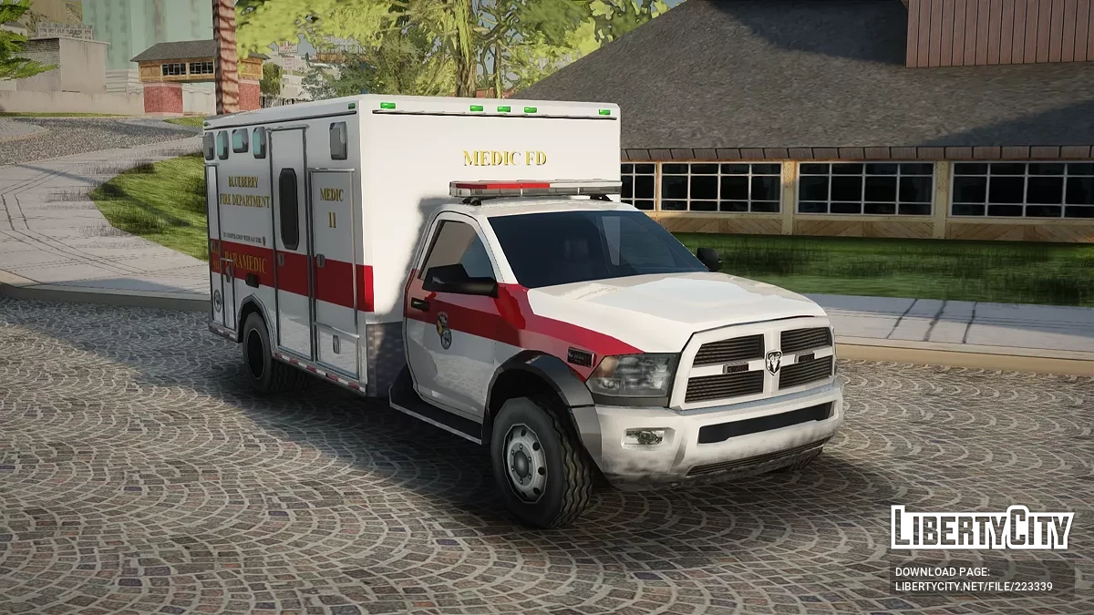 Ambulance of the Blueberry Fire Department / GTA San Andreas