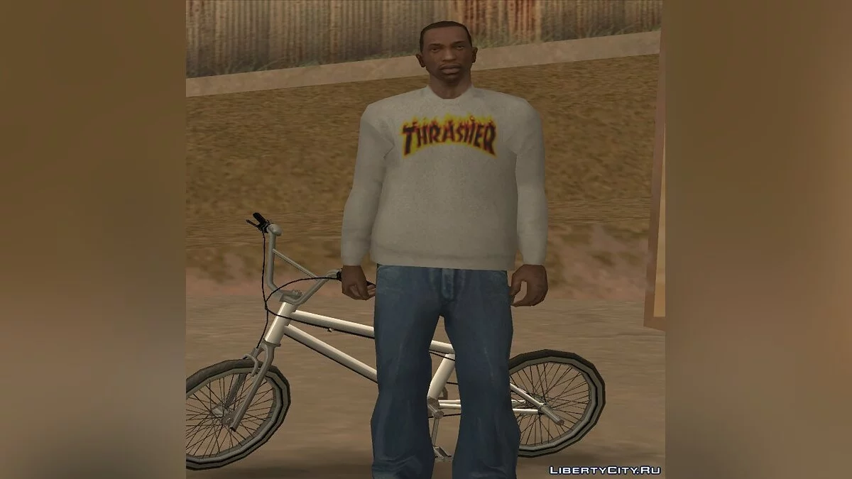 Белый свитшот Thrasher / GTA San Andreas