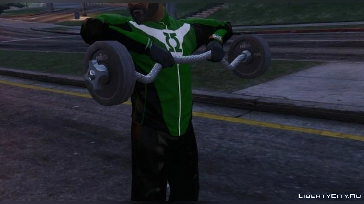 Костюм зеленого фонаря для Франклина / GTA San Andreas