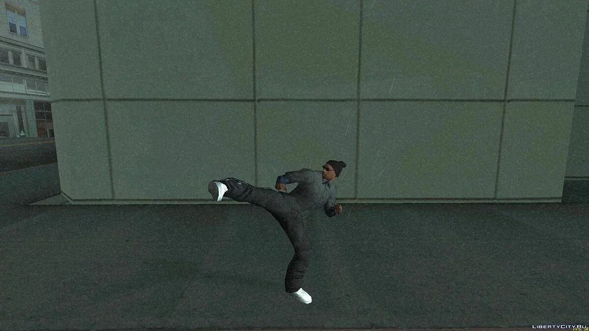 Серая рубашка с синими рукавами / GTA San Andreas