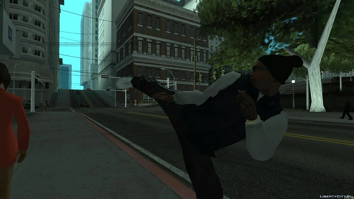 Синяя толстовка с белыми рукавами / GTA San Andreas