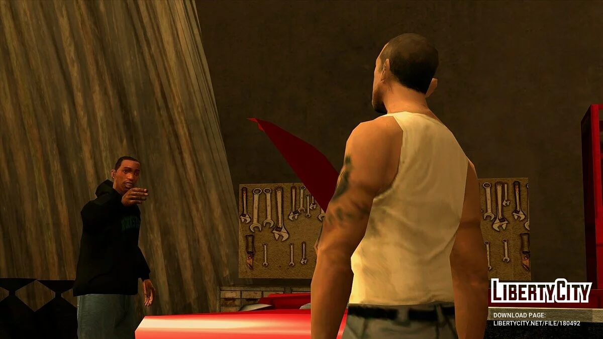 Черная толстовка Rockstar с зеленой майкой / GTA San Andreas