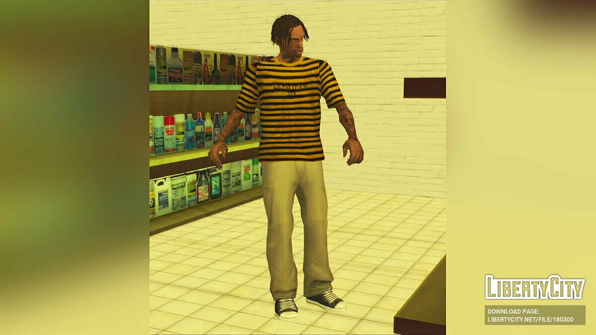 Футболка в полоску для Сиджея / GTA San Andreas