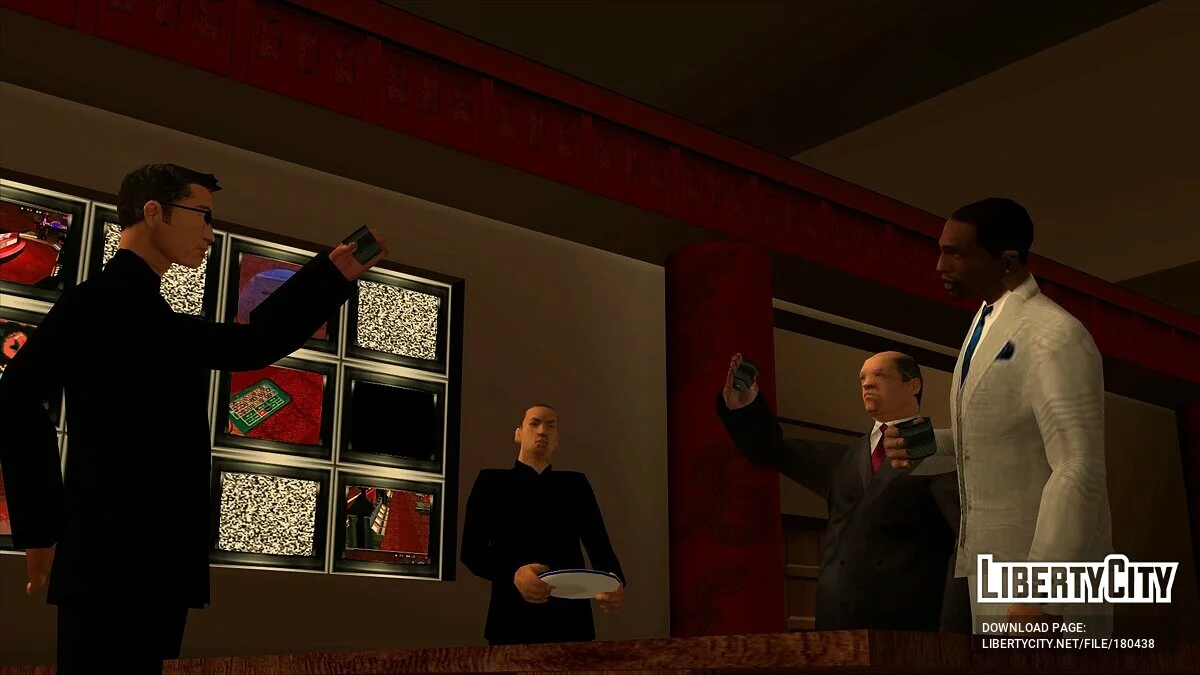 Новые серые и черные костюмы с галстуком и жилетом / GTA San Andreas