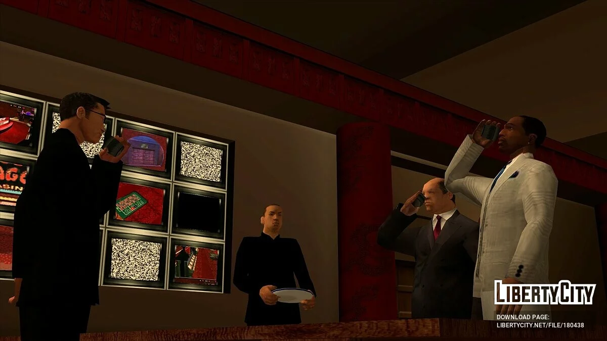 Новые серые и черные костюмы с галстуком и жилетом / GTA San Andreas