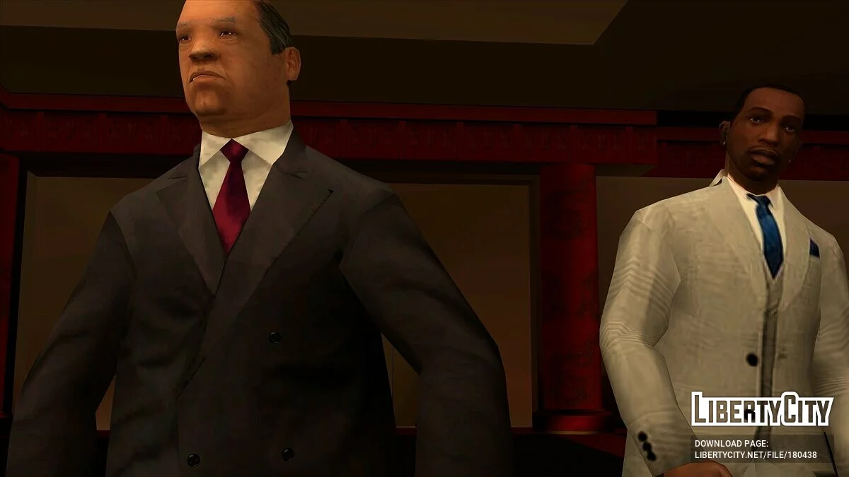 Новые серые и черные костюмы с галстуком и жилетом / GTA San Andreas