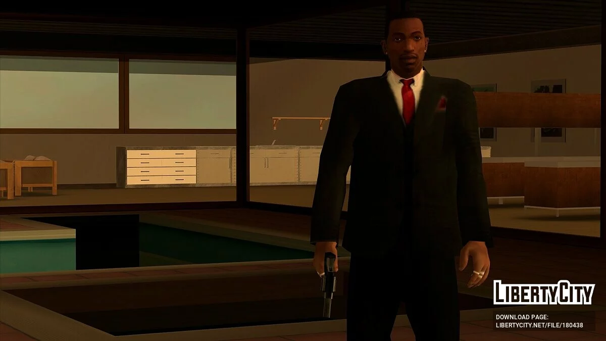 Новые серые и черные костюмы с галстуком и жилетом / GTA San Andreas