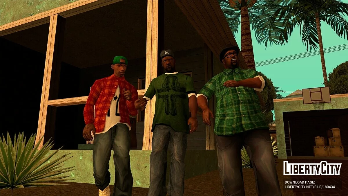 Оранжевая клетчатая рубашка с футболкой RELAX / GTA San Andreas