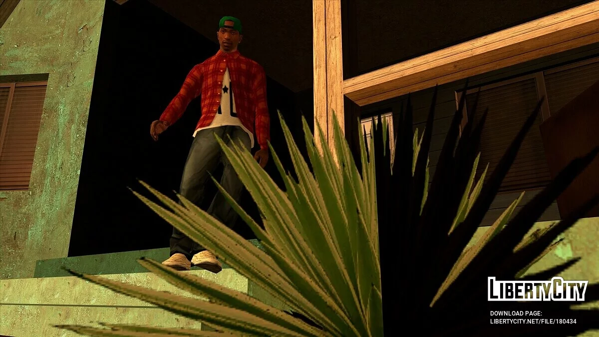 Оранжевая клетчатая рубашка с футболкой RELAX / GTA San Andreas