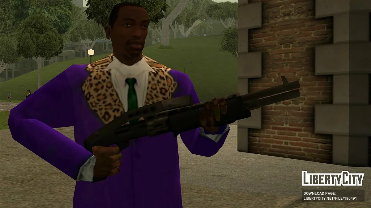 Фиолетовый наряд сутенера с животным принтом / GTA San Andreas