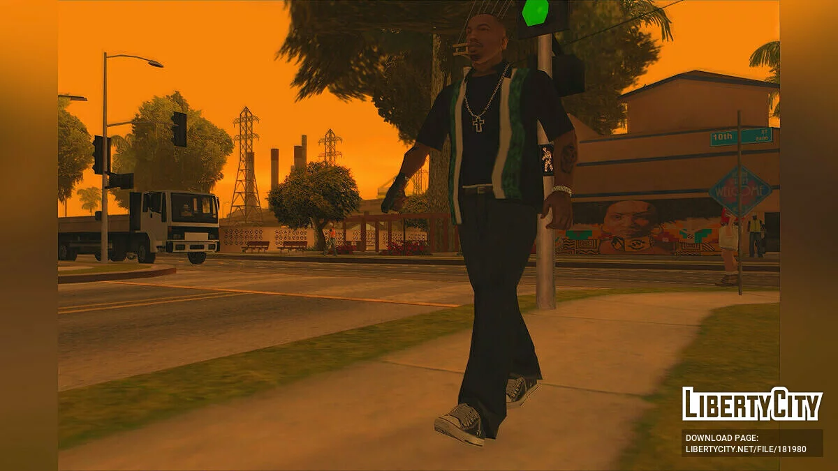 Расстегнутая рубашка с коротким рукавом / GTA San Andreas