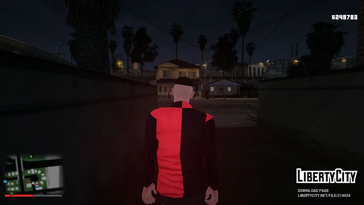 Повседневная чёрно-красная рубашка / GTA San Andreas