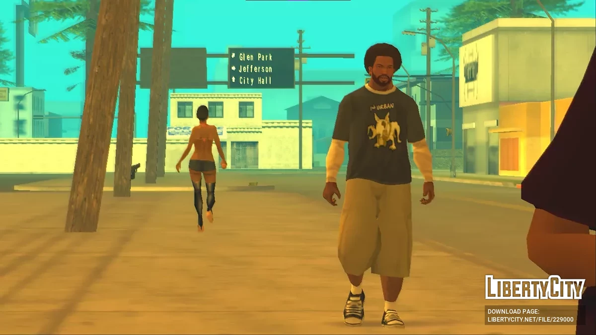 Серая футболка с двойным слоем BASE 5 / GTA San Andreas