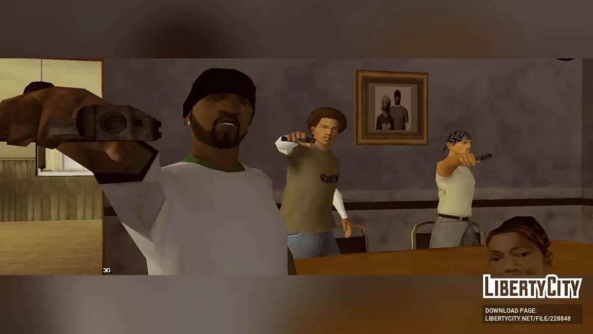 Серая футболка Grove Street с рукавами / GTA San Andreas