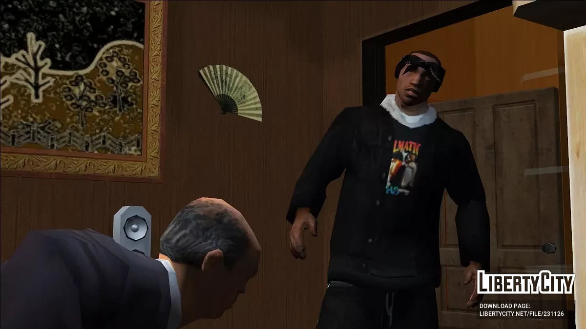 Black Denim Jacket with Hoody / GTA San Andreas