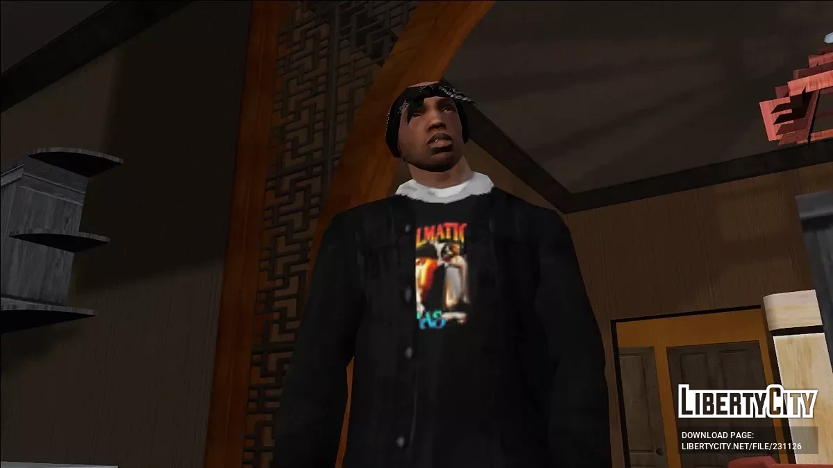 Black Denim Jacket with Hoody / GTA San Andreas
