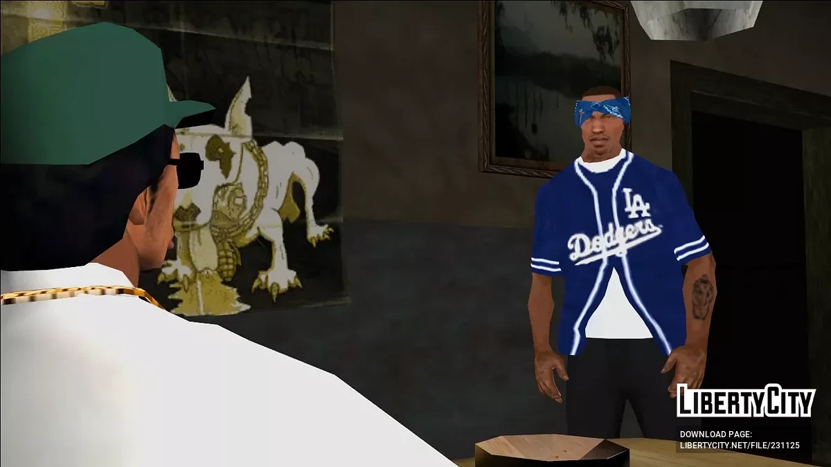 LA Dodgers Baseball Jersey / GTA San Andreas