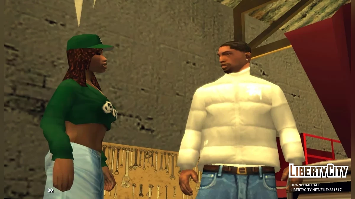 STUSSY X Zip New Puffer Jacket V2 / GTA San Andreas