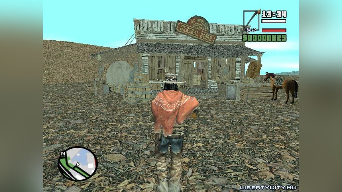 Скачать GTA Red Dead Revolver Wild West для GTA San Andreas