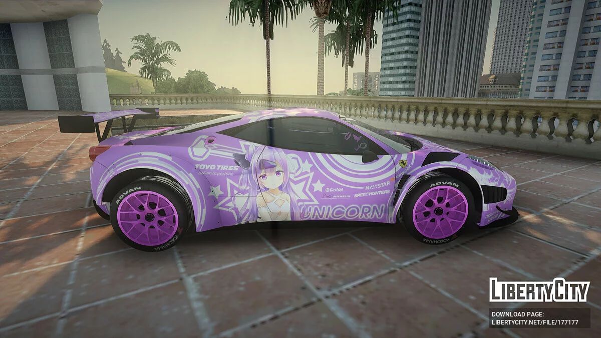 Ferrari 458 GT3 Itasha Unicorn of Azur Lane DTM / GTA San Andreas