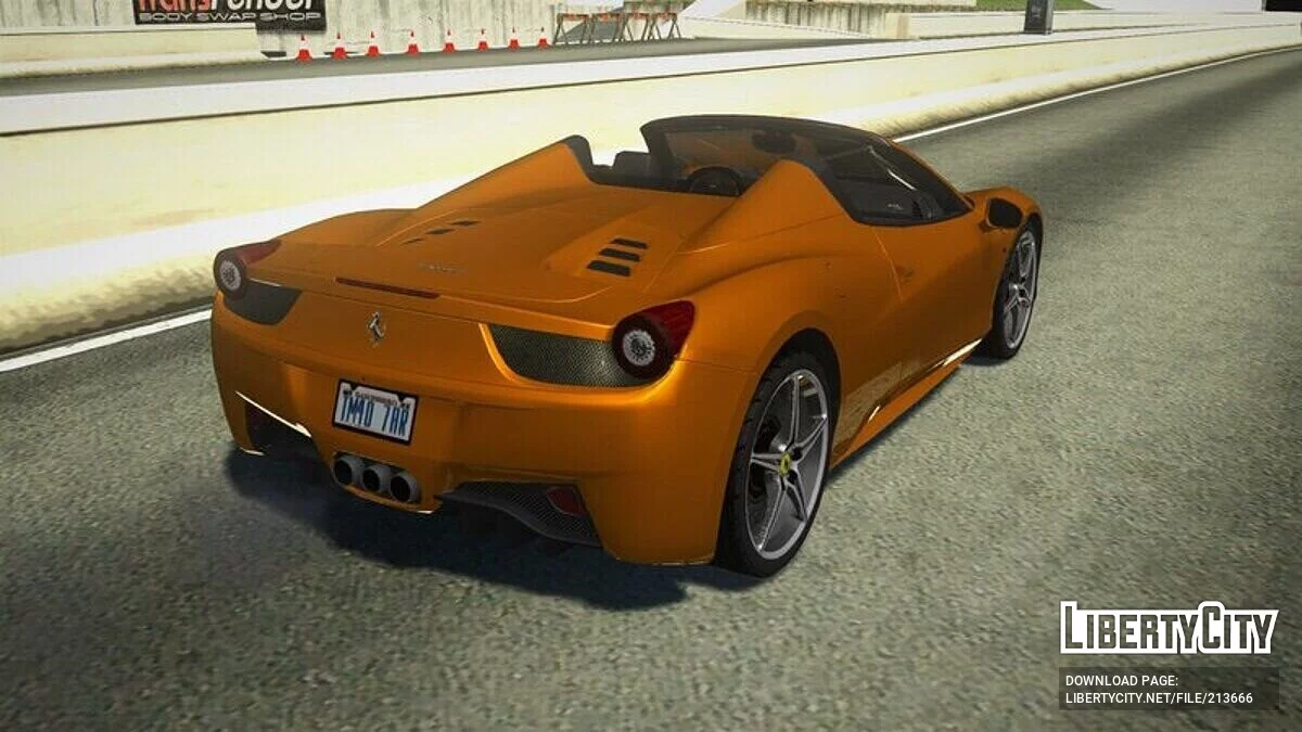 Ferrari 458 Spider V2 / GTA San Andreas
