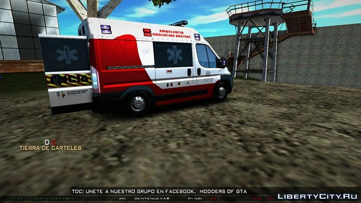 Fiat Ducato Ambulancia de Proteccion Civil / GTA San Andreas