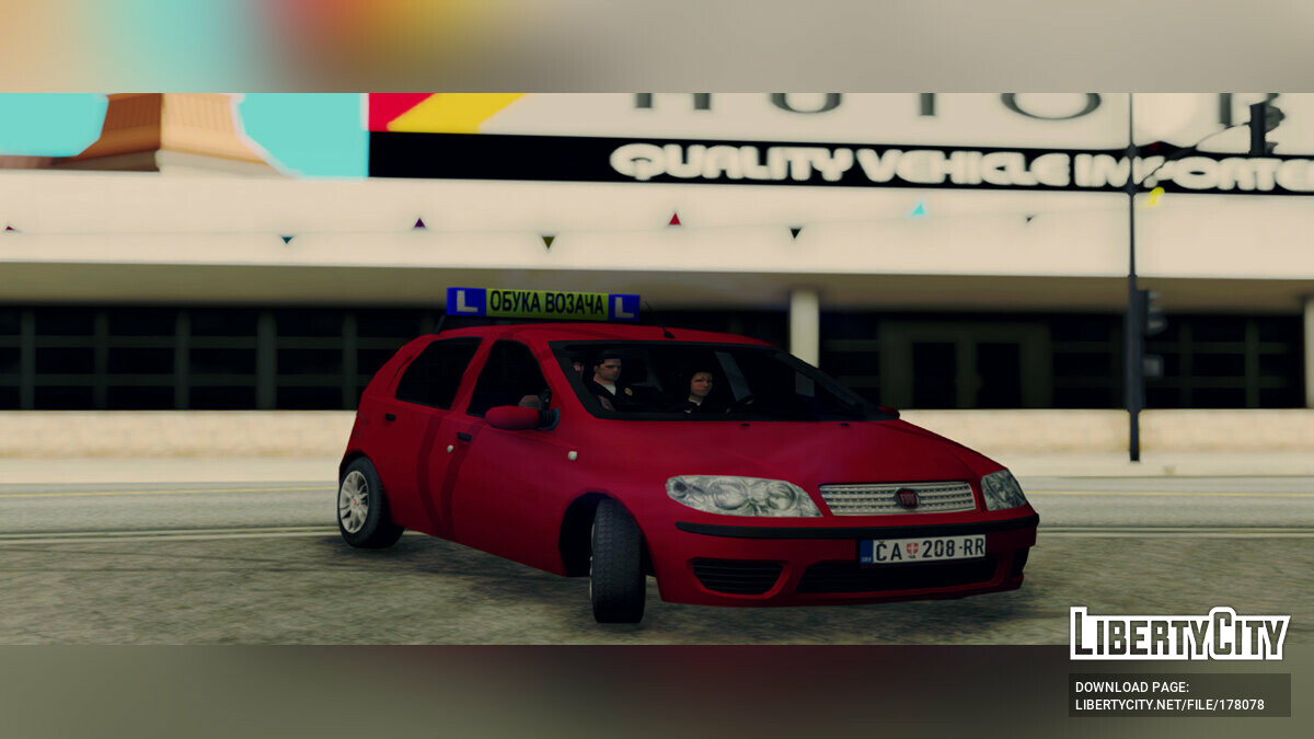 Скачать 2009 Fiat Punto Classic - Автошкола для GTA San Andreas