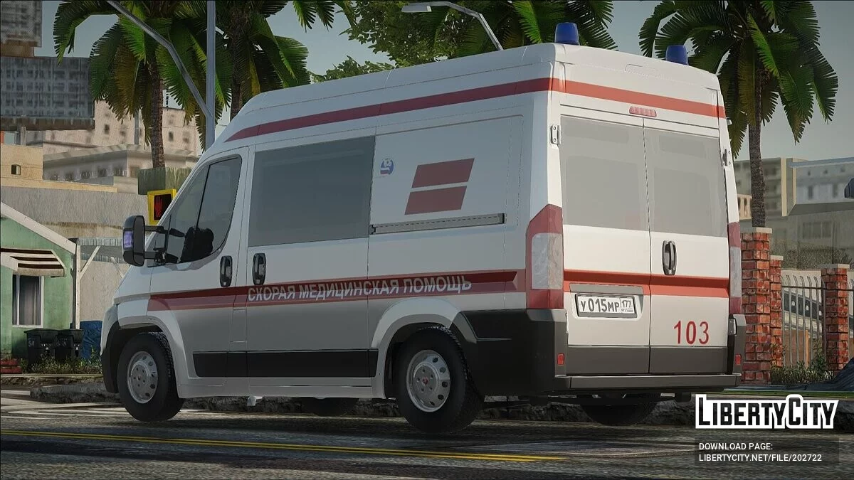 Fiat Ducato Скорая Помощь / GTA San Andreas