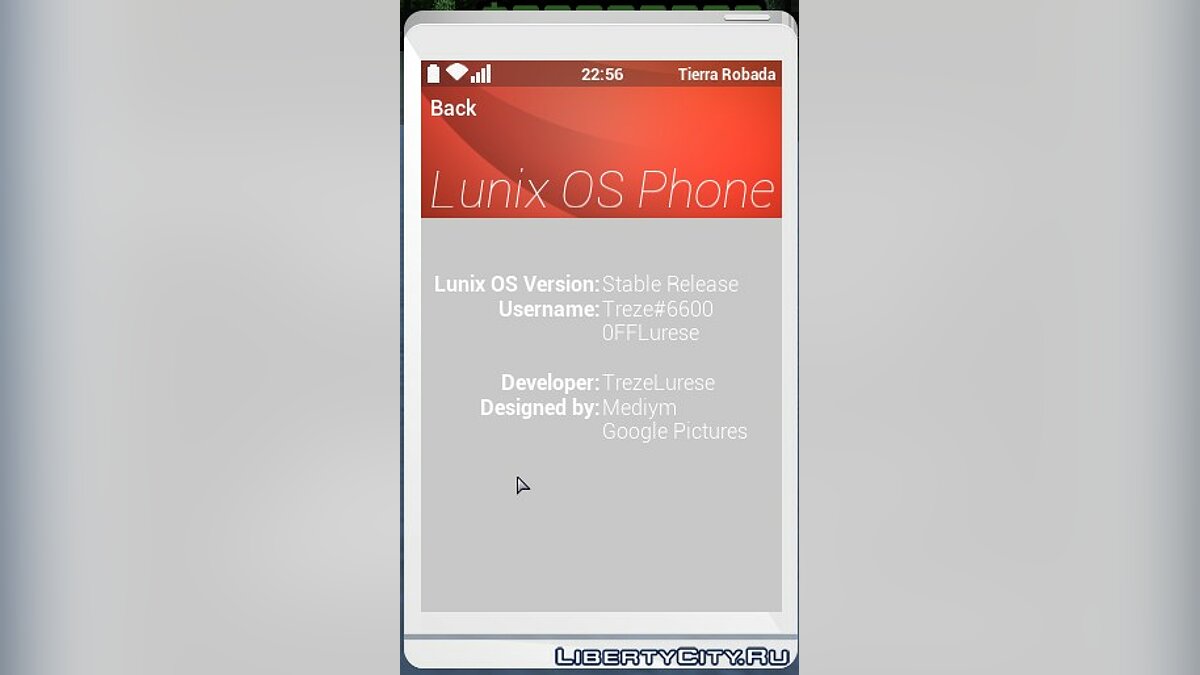 Скачать Lunix OS Phone Stable для GTA San Andreas