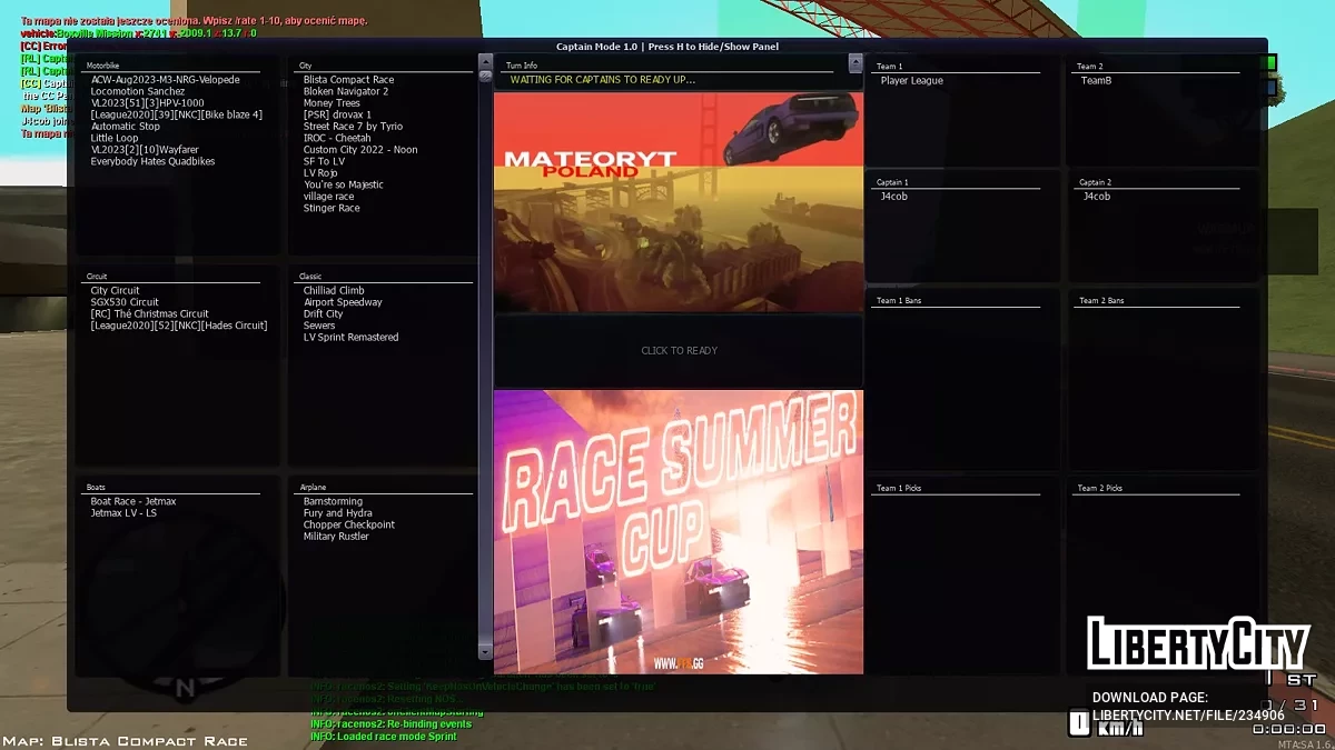 Скрипт Racing Clanwar (Remastered) / GTA San Andreas