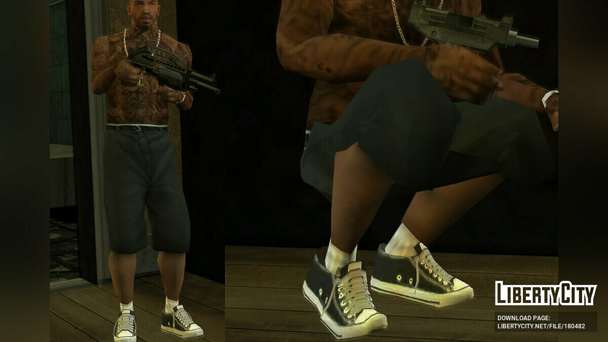 Замена Sandals (flipflop.dff, sandal.dff) в GTA San Andreas (14 файлов)