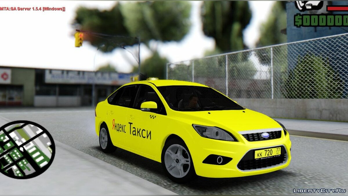 Скачать Ford Focus 2 Sedan 2009 "Яндекс Такси" для GTA San Andreas