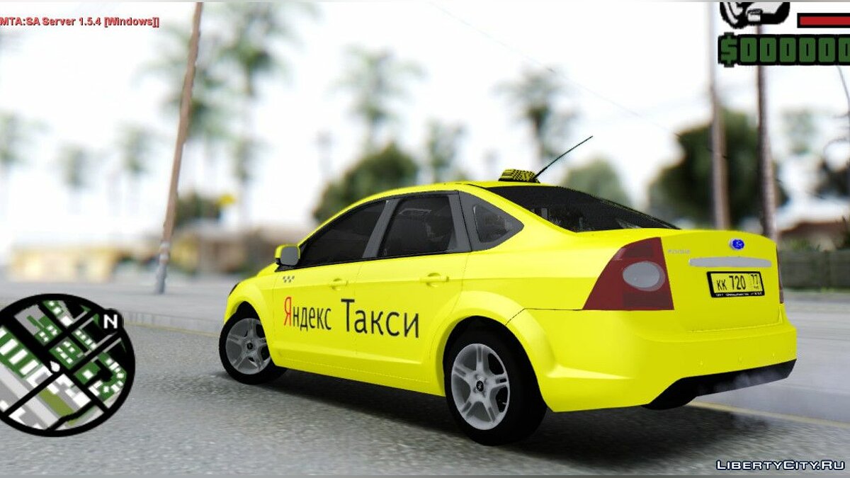 Скачать Ford Focus 2 Sedan 2009 "Яндекс Такси" для GTA San Andreas