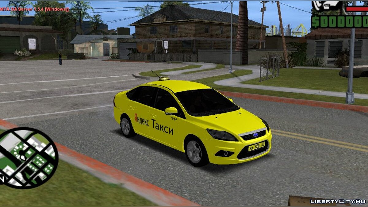 Скачать Ford Focus 2 Sedan 2009 "Яндекс Такси" для GTA San Andreas